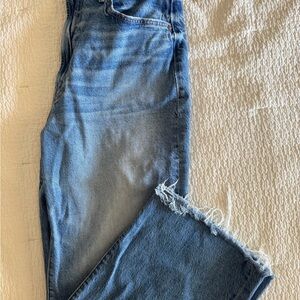 Mother Jeans -The Maven Ankle Fray Blue Jeans